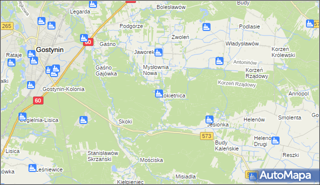 mapa Łokietnica, Łokietnica na mapie Targeo