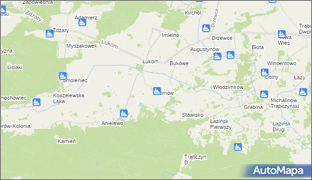 mapa Łomów, Łomów na mapie Targeo