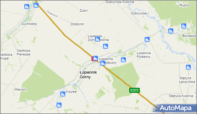 mapa Łopiennik Nadrzeczny, Łopiennik Nadrzeczny na mapie Targeo