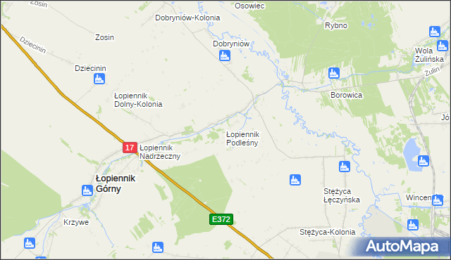mapa Łopiennik Podleśny, Łopiennik Podleśny na mapie Targeo