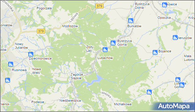 mapa Lubachów, Lubachów na mapie Targeo