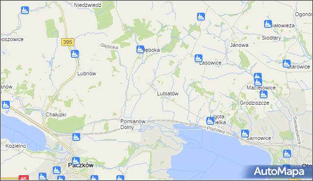 mapa Lubiatów gmina Otmuchów, Lubiatów gmina Otmuchów na mapie Targeo