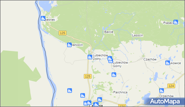 mapa Lubiechów Dolny, Lubiechów Dolny na mapie Targeo