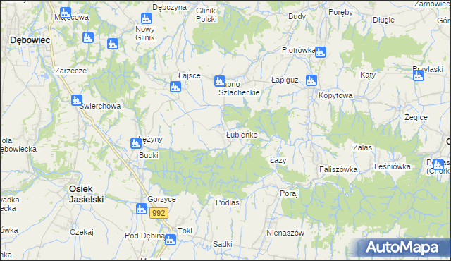 mapa Łubienko, Łubienko na mapie Targeo