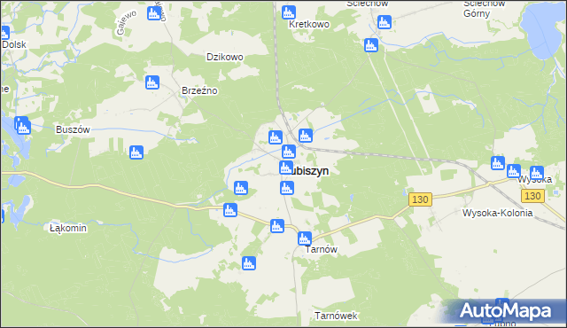 mapa Lubiszyn, Lubiszyn na mapie Targeo