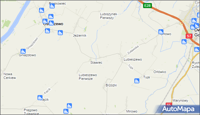 mapa Lubiszynek Drugi, Lubiszynek Drugi na mapie Targeo
