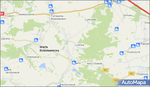 mapa Lubków, Lubków na mapie Targeo