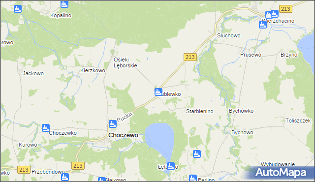 mapa Lublewko, Lublewko na mapie Targeo