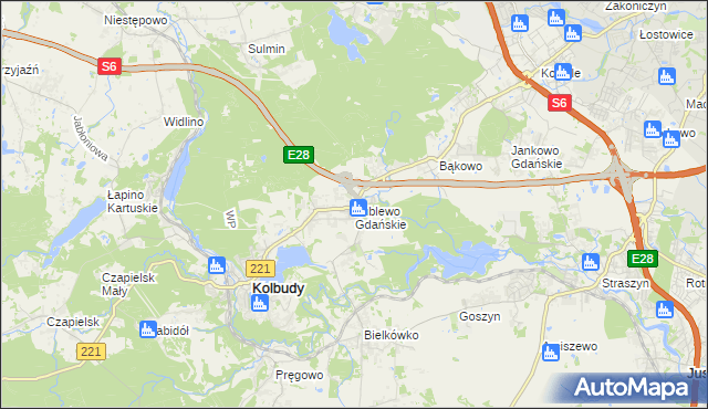 mapa Lublewo Gdańskie, Lublewo Gdańskie na mapie Targeo