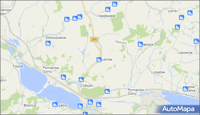 mapa Lubnów gmina Ziębice, Lubnów gmina Ziębice na mapie Targeo