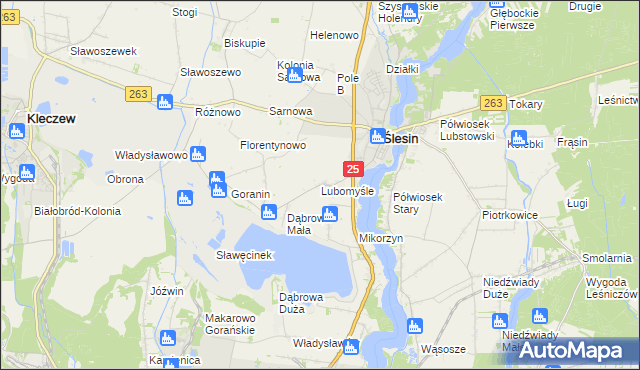 mapa Lubomyśle, Lubomyśle na mapie Targeo