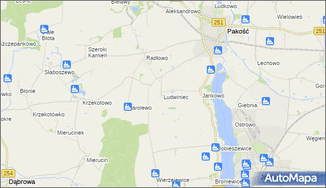 mapa Ludwiniec, Ludwiniec na mapie Targeo