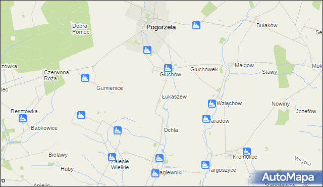 mapa Łukaszew, Łukaszew na mapie Targeo