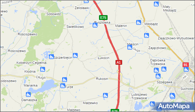 mapa Łukocin, Łukocin na mapie Targeo