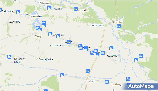 mapa Łukowa powiat biłgorajski, Łukowa powiat biłgorajski na mapie Targeo