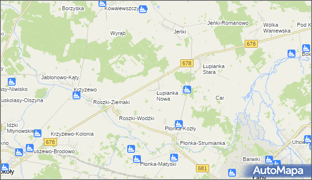 mapa Łupianka Nowa, Łupianka Nowa na mapie Targeo