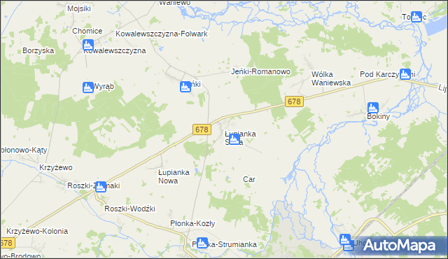 mapa Łupianka Stara, Łupianka Stara na mapie Targeo