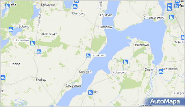 mapa Łuskowo, Łuskowo na mapie Targeo