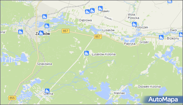 mapa Łysaków-Kolonia, Łysaków-Kolonia na mapie Targeo