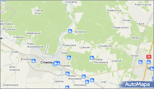 mapa Łysowody, Łysowody na mapie Targeo