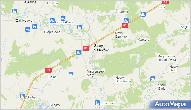 mapa Magnuszew Duży, Magnuszew Duży na mapie Targeo