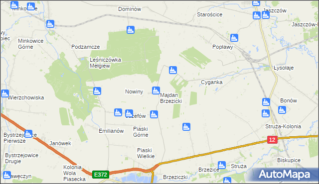 mapa Majdan Brzezicki, Majdan Brzezicki na mapie Targeo