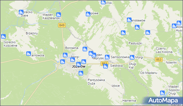 mapa Majdan Nepryski, Majdan Nepryski na mapie Targeo