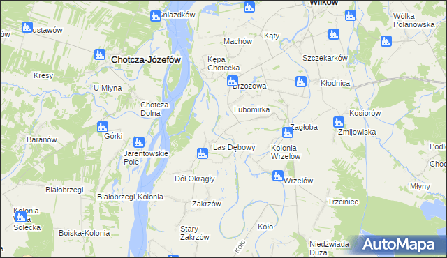 mapa Majdany gmina Wilków, Majdany gmina Wilków na mapie Targeo