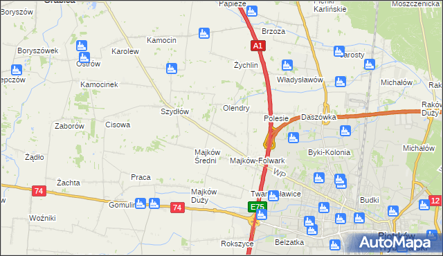 mapa Majków Mały, Majków Mały na mapie Targeo