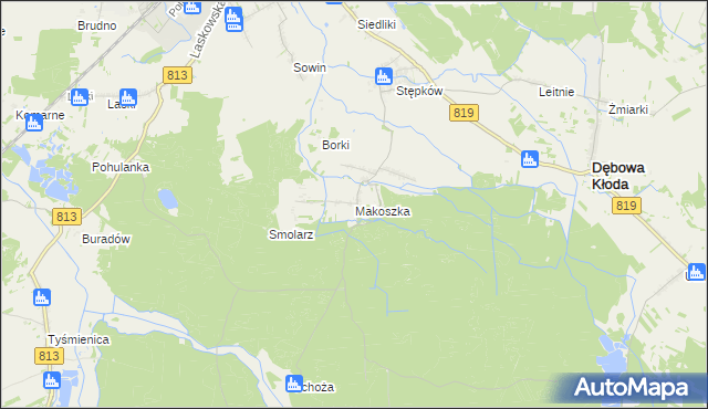 mapa Makoszka, Makoszka na mapie Targeo