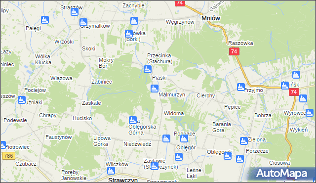 mapa Malmurzyn, Malmurzyn na mapie Targeo