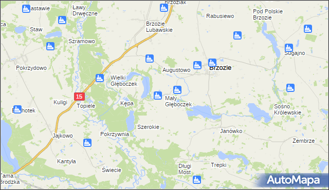 mapa Mały Głęboczek, Mały Głęboczek na mapie Targeo