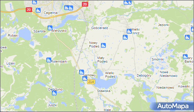 mapa Mały Podleś, Mały Podleś na mapie Targeo