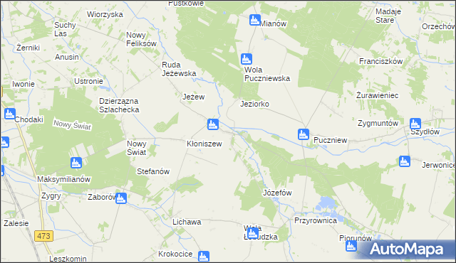 mapa Małyń, Małyń na mapie Targeo