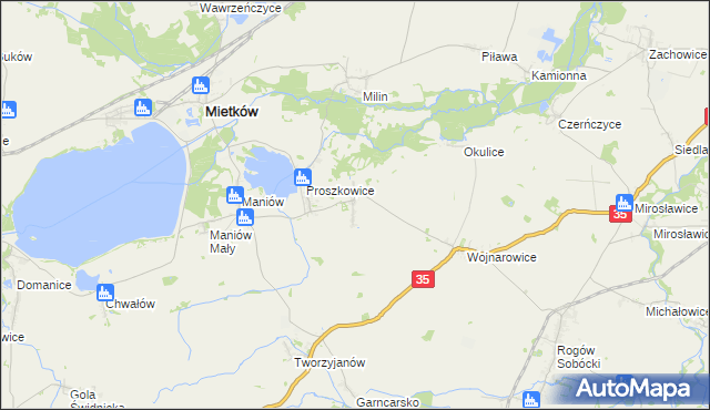 mapa Maniów Wielki, Maniów Wielki na mapie Targeo