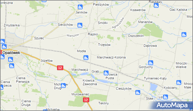 mapa Marchwacz-Kolonia, Marchwacz-Kolonia na mapie Targeo