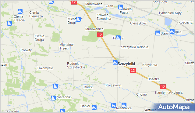 mapa Marcjanów gmina Szczytniki, Marcjanów gmina Szczytniki na mapie Targeo