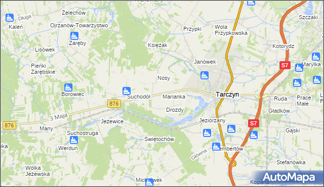 mapa Marianka gmina Tarczyn, Marianka gmina Tarczyn na mapie Targeo