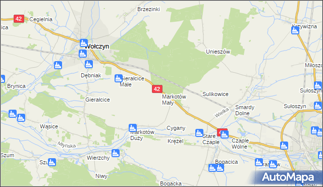 mapa Markotów Mały, Markotów Mały na mapie Targeo