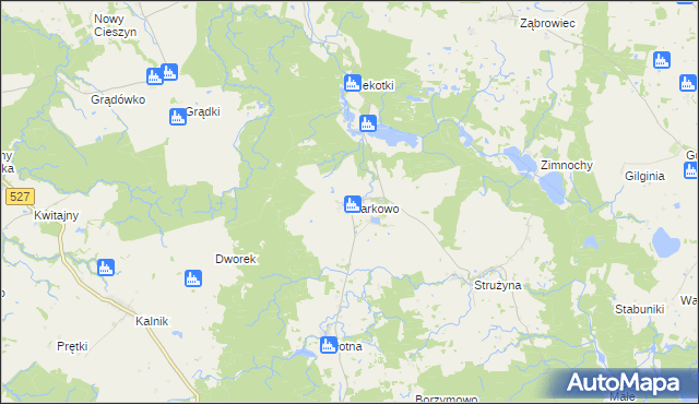 mapa Markowo gmina Morąg, Markowo gmina Morąg na mapie Targeo