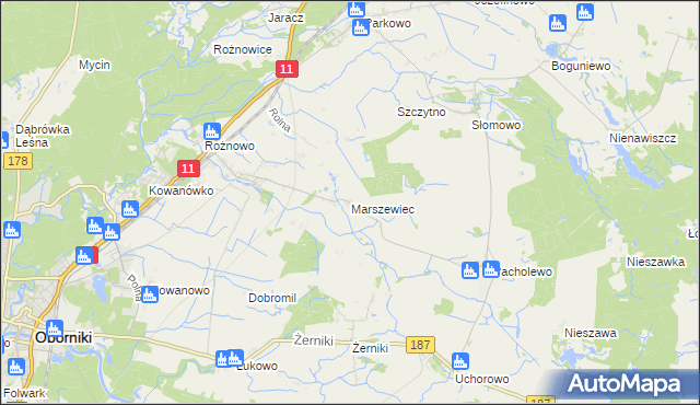 mapa Marszewiec, Marszewiec na mapie Targeo