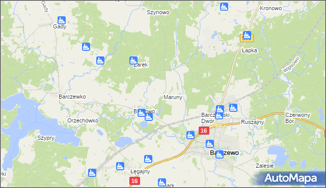 mapa Maruny, Maruny na mapie Targeo