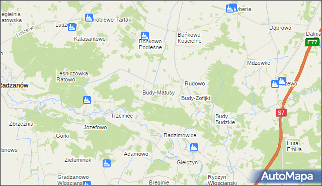 mapa Marysinek gmina Strzegowo, Marysinek gmina Strzegowo na mapie Targeo