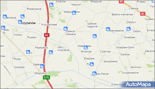 mapa Mateuszew, Mateuszew na mapie Targeo