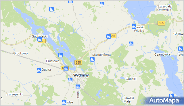 mapa Mazuchówka, Mazuchówka na mapie Targeo