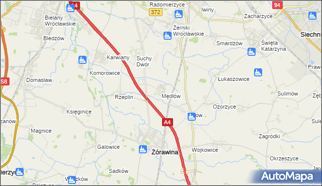 mapa Mędłów, Mędłów na mapie Targeo