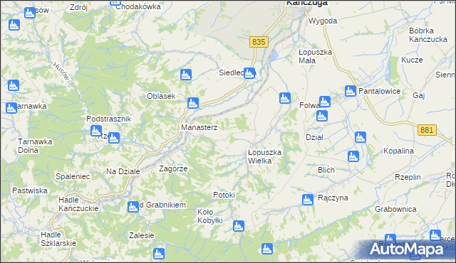 mapa Medynia Kańczucka, Medynia Kańczucka na mapie Targeo