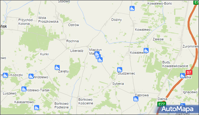 mapa Miączyn Duży, Miączyn Duży na mapie Targeo