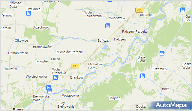 mapa Michałów Dolny, Michałów Dolny na mapie Targeo