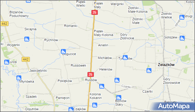 mapa Michałów gmina Żelazków, Michałów gmina Żelazków na mapie Targeo